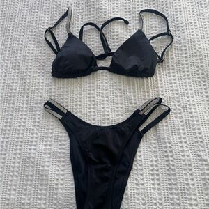 Victoria's Secret Black Bikini with Silver Accents